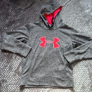 Women’s Under Armour gray and pink Hoodie size Medium